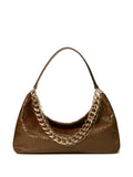 Twinset Liliane Crocodile Effect Chain Shoulder Bag — Same as shown — Size One Size — Front View