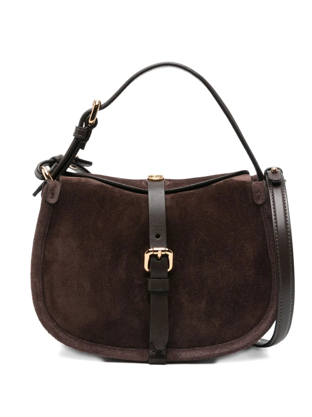 Etro Small Buckle Fastening Suede Shoulder Bag — Same as shown — Size One Size — Front View