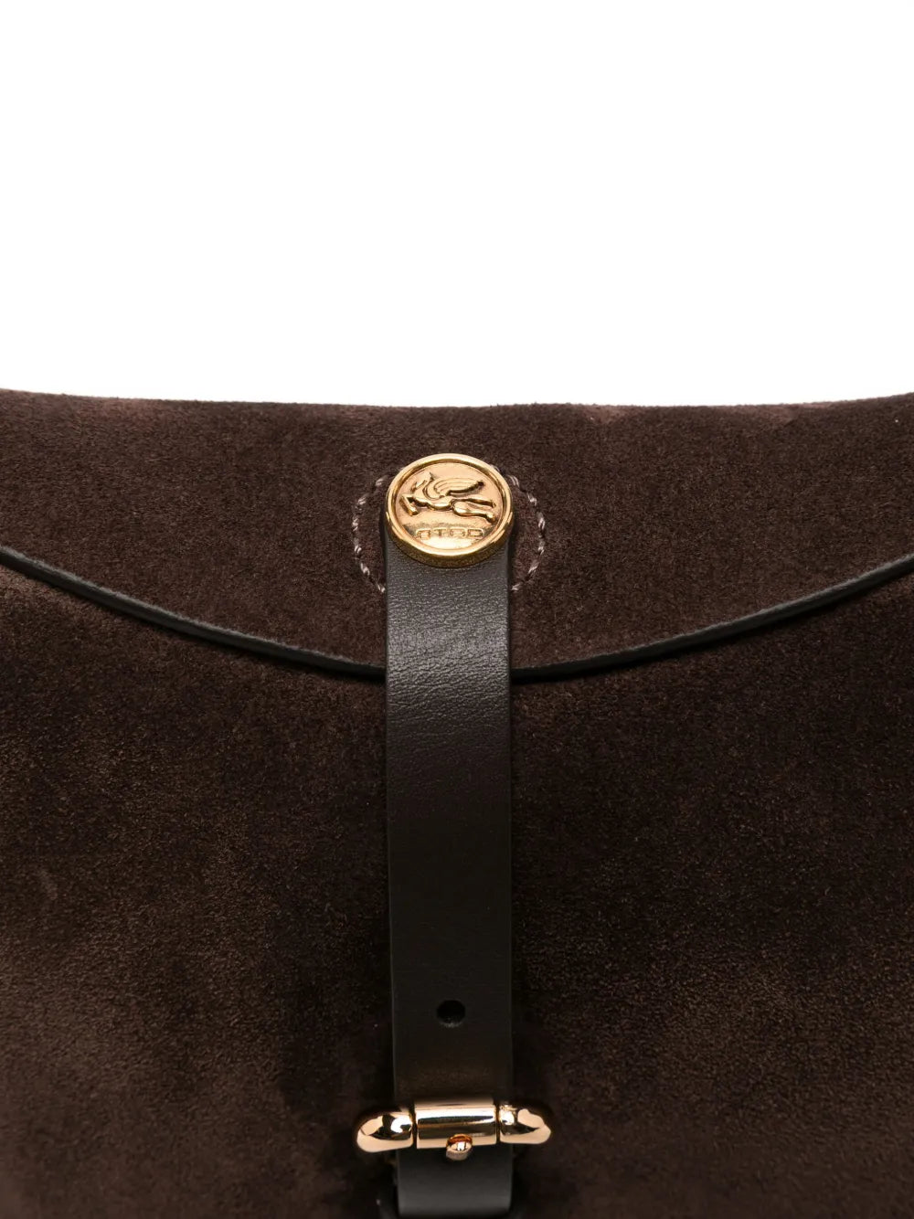 Etro Small Buckle Fastening Suede Shoulder Bag — Same as shown — Size One Size — Top View