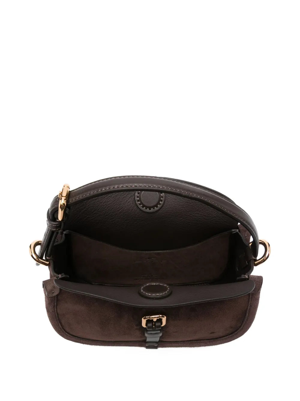 Etro Small Buckle Fastening Suede Shoulder Bag — Same as shown — Size One Size — Detail View