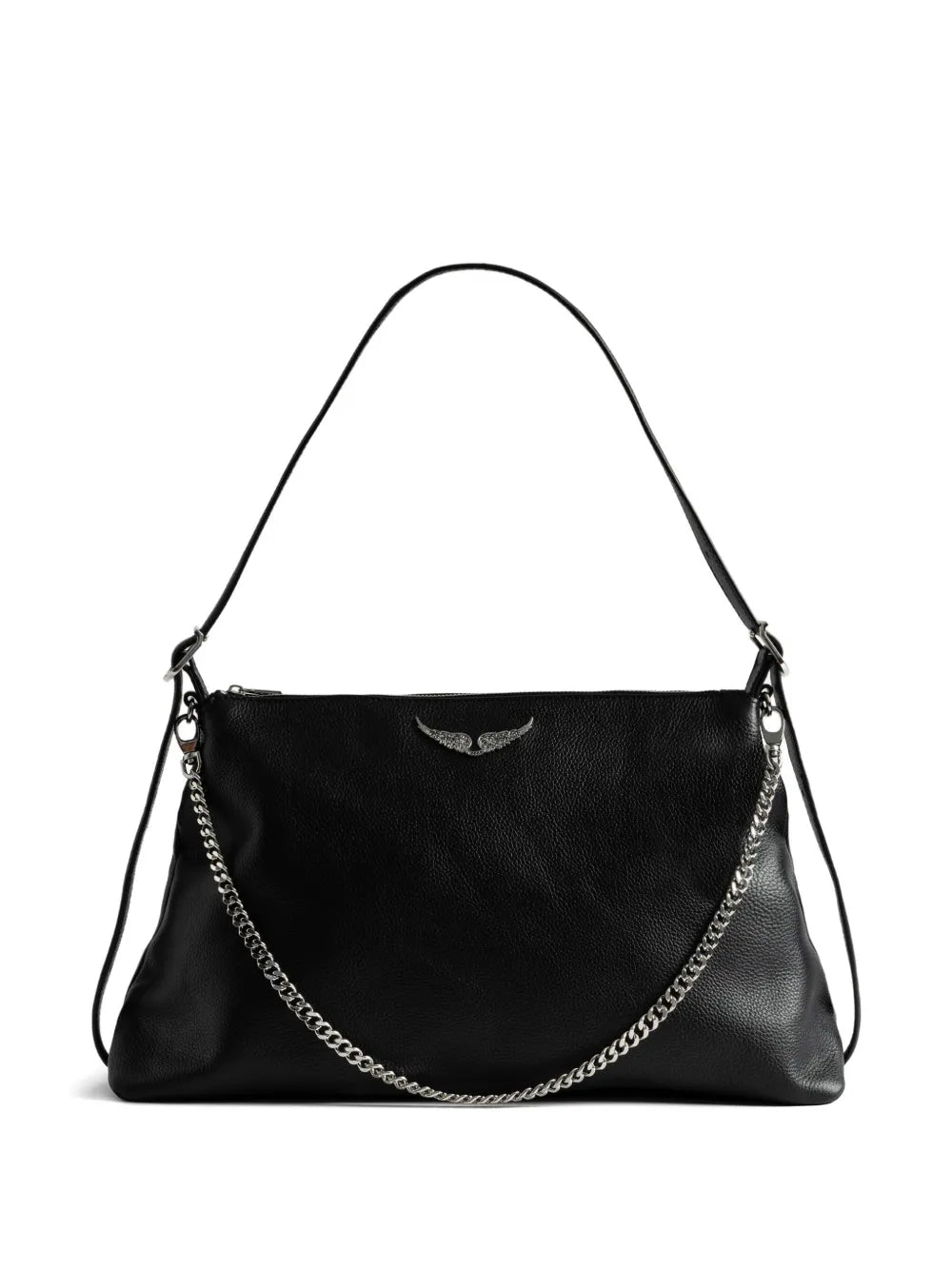 Zadigvoltaire Jim Chain Strap Leather Shoulder Bag — Same as shown — Size One Size — Detail View