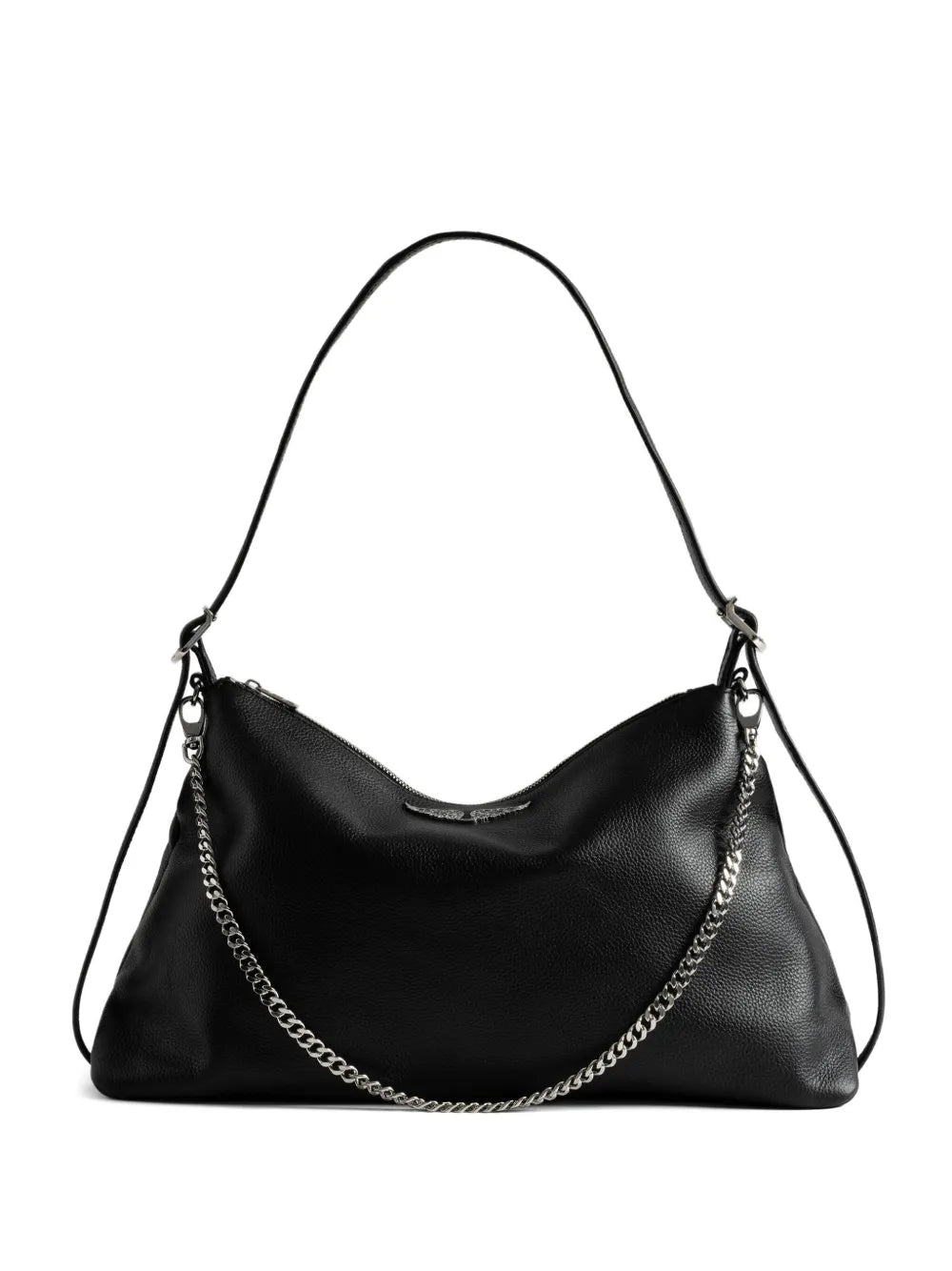 Zadigvoltaire Jim Chain Strap Leather Shoulder Bag — Same as shown — Size One Size — Front View