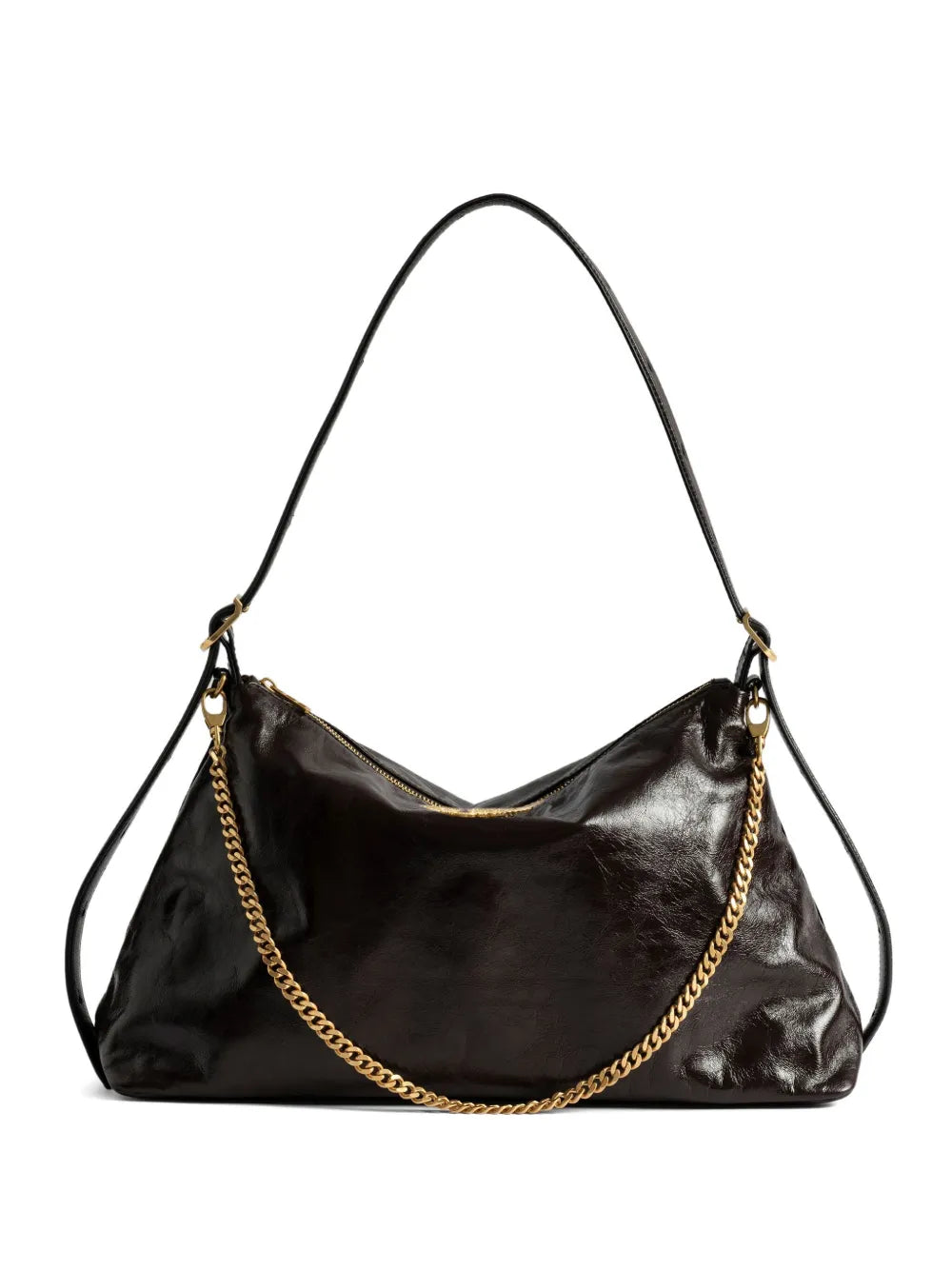 Zadigvoltaire Jim Chain Embellished Shoulder Bag — Same as shown — Size One Size — Front View