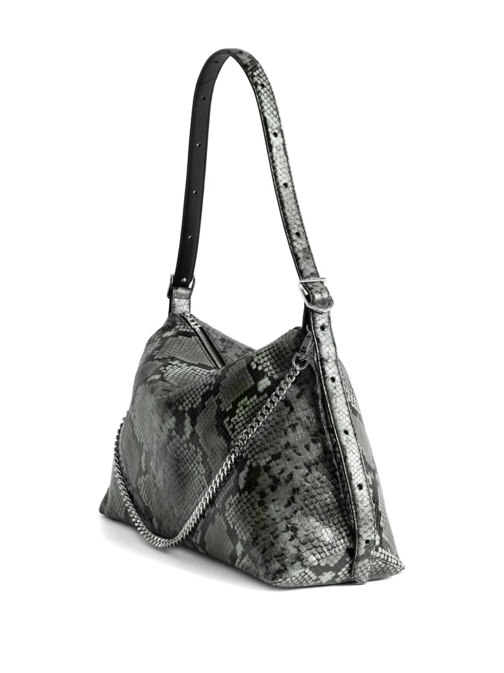 Zadigvoltaire Jim Wild Python Effect Shoulder Bag — Same as shown — Size One Size — Back View