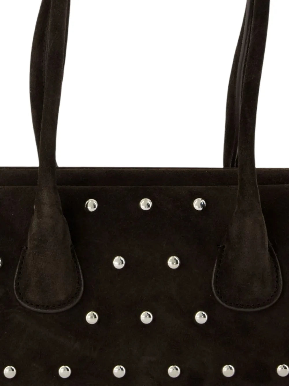 Osoi Mini Boat Wide Stud Embellished Suede Shoulder Bag — Same as shown — Size One Size — Back View