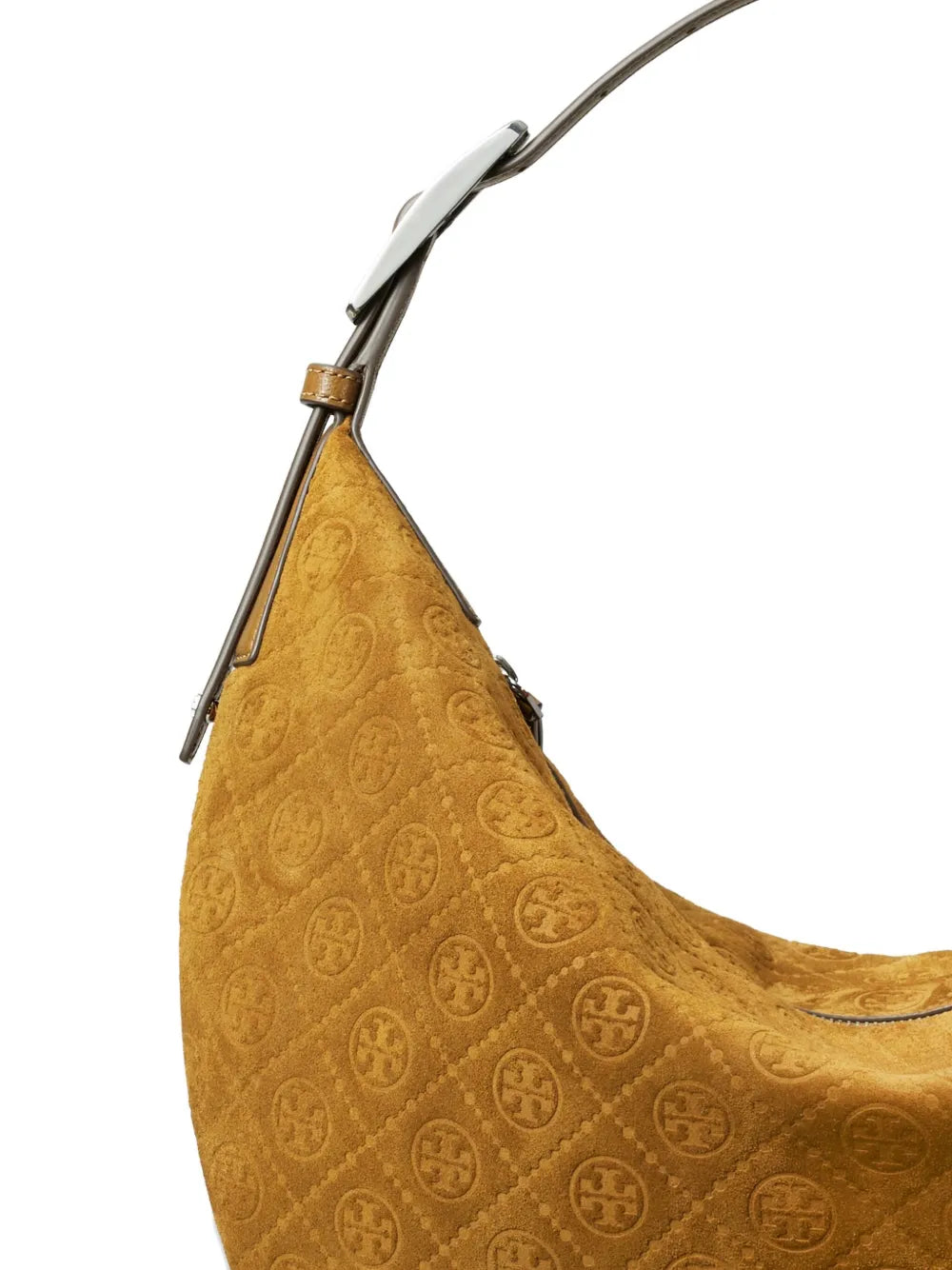 Tory Burch Balloon T Monogram Suede Shoulder Bag — Same as shown — Size One Size — Top View