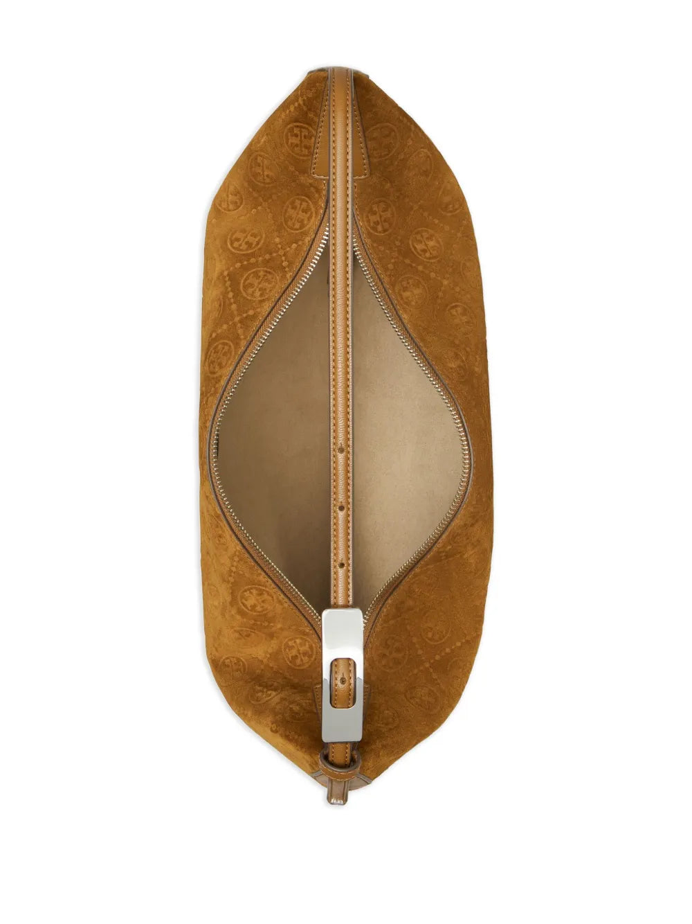 Tory Burch Balloon T Monogram Suede Shoulder Bag — Same as shown — Size One Size — Detail View