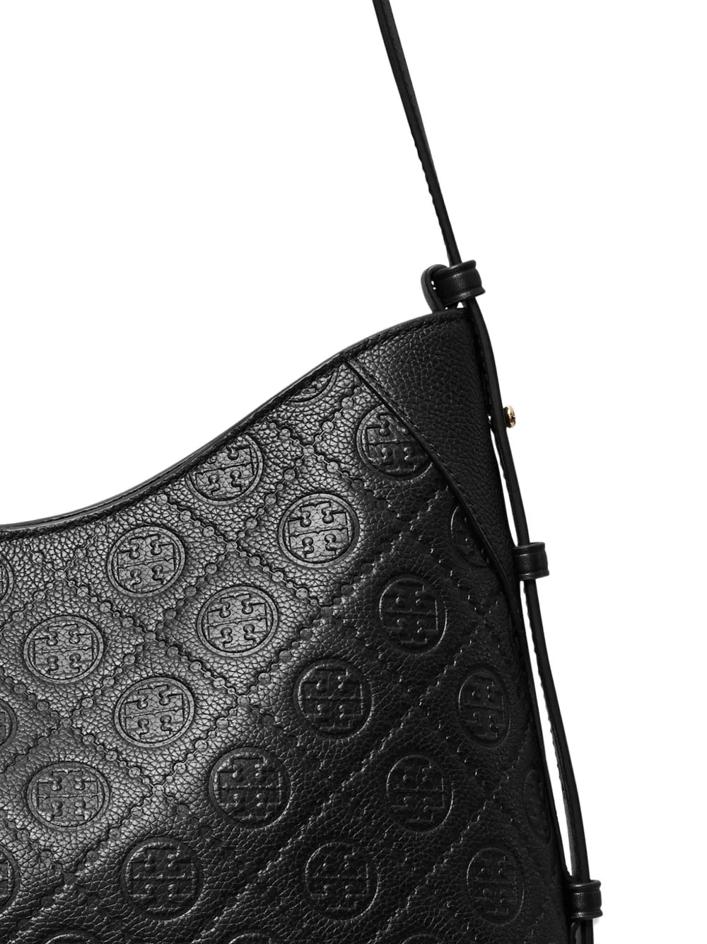Tory Burch T Monogram Pebble Leather Shoulder Bag — Same as shown — Size One Size — Top View