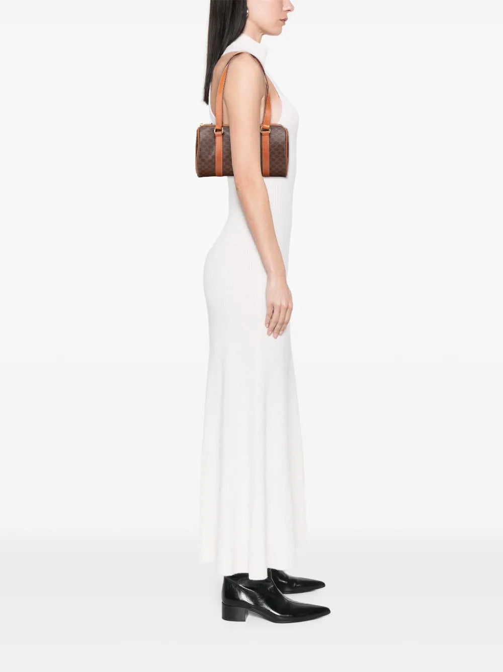 Celine Pre Owned 1995 Macadam Coated Canvas Shoulder Bag — Same as shown — Size One Size — Side View