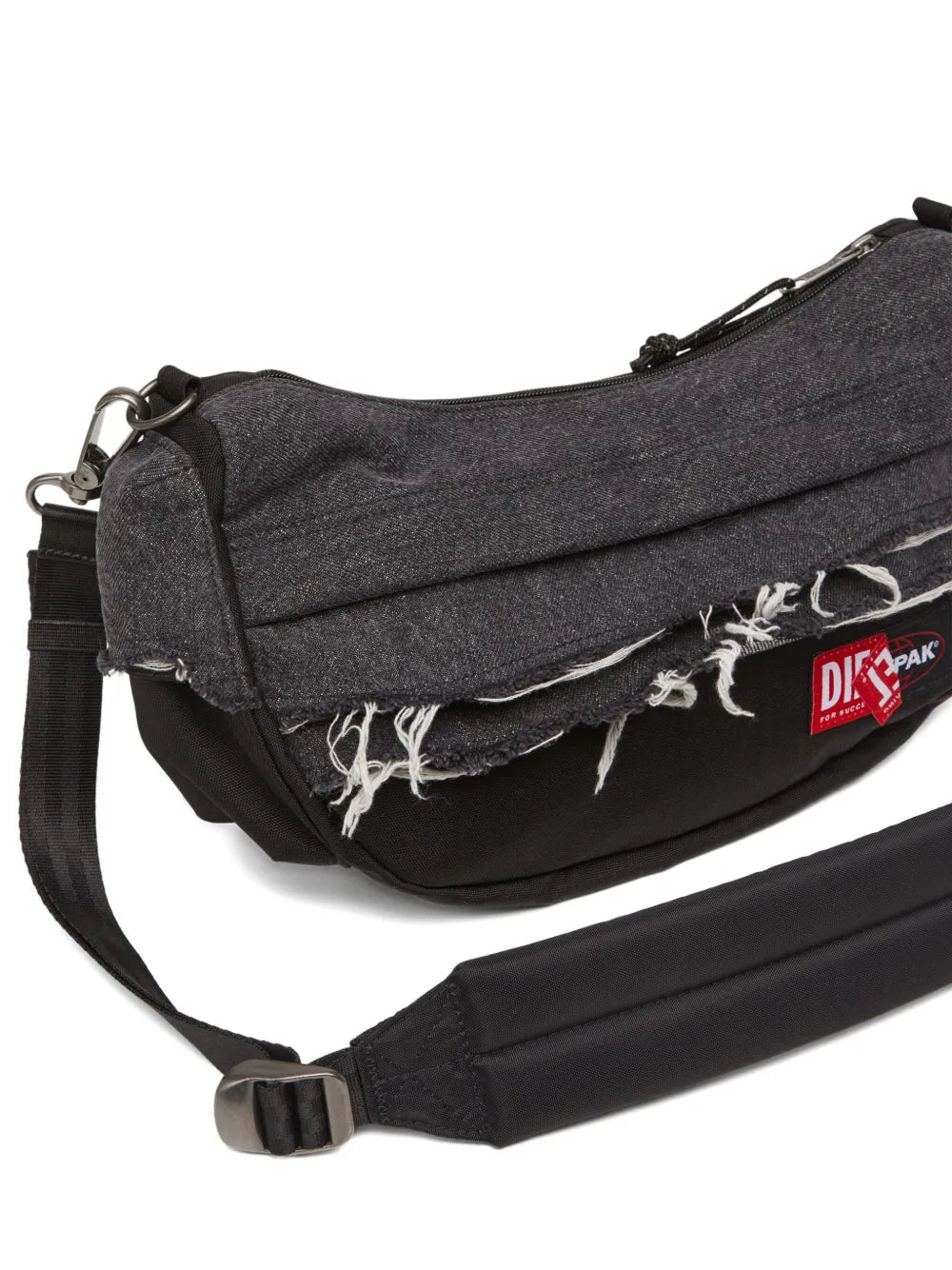 Diesel X Eastpak Frayed Denim Shoulder Bag — Same as shown — Size One Size — Detail View