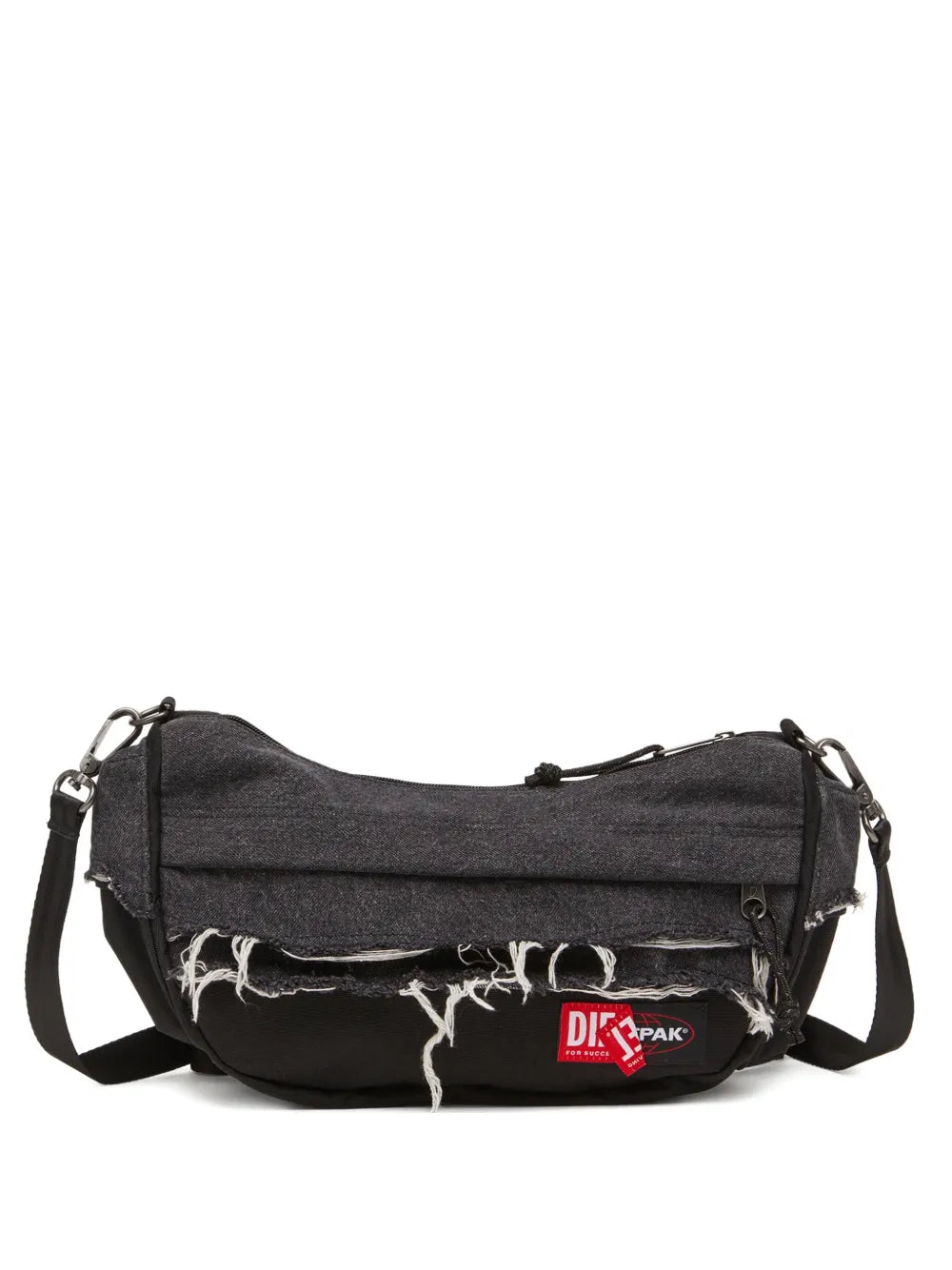 Diesel X Eastpak Frayed Denim Shoulder Bag — Same as shown — Size One Size — Front View