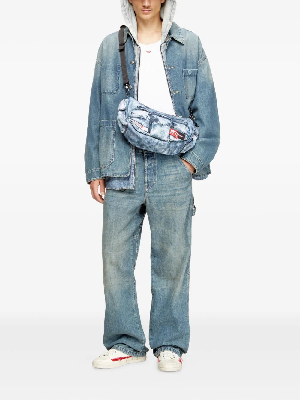 Diesel X Eastpak Trompe Loeil Denim Shoulder Bag — Same as shown — Size One Size — Side View