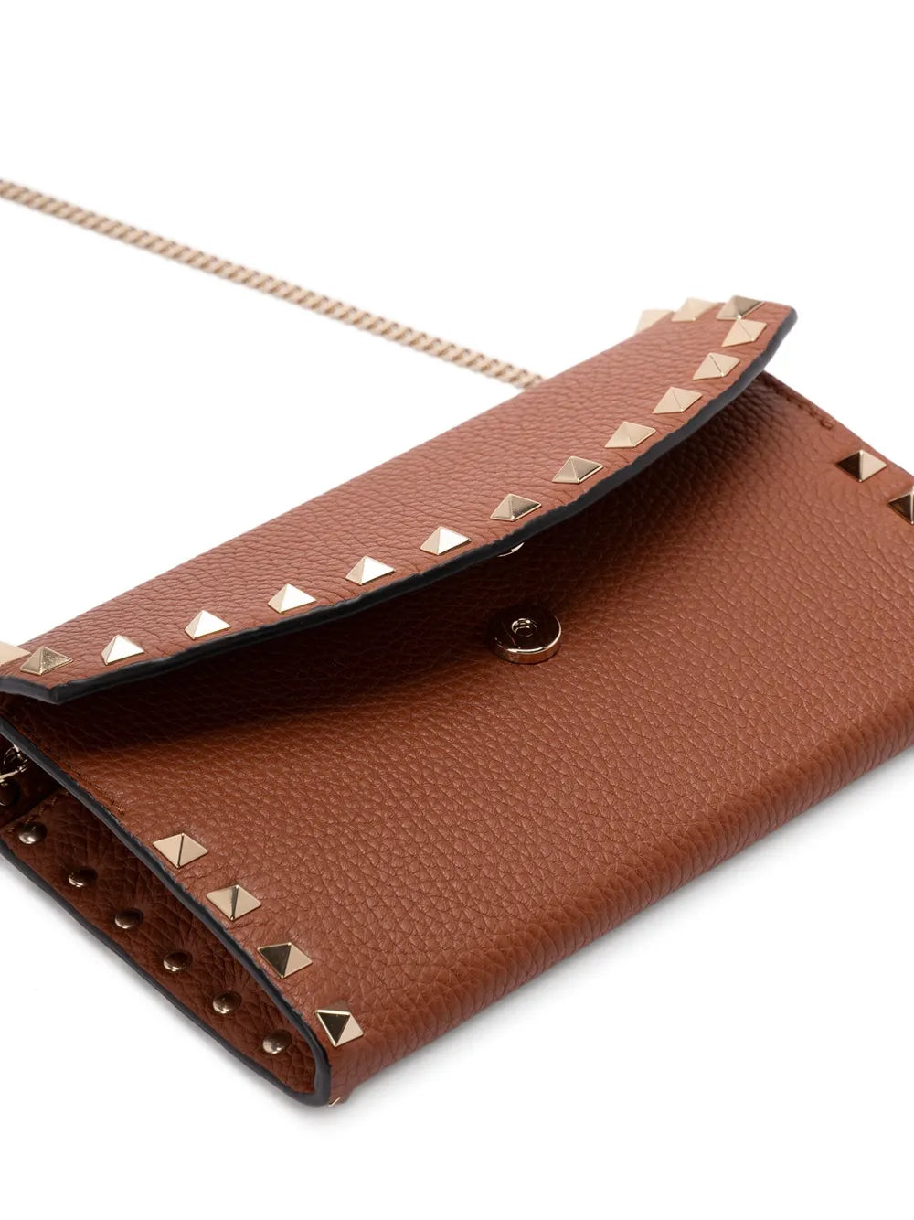 Valentino Garavani Rockstud Leather Chain Shoulder Bag — Same as shown — Size One Size — Back View