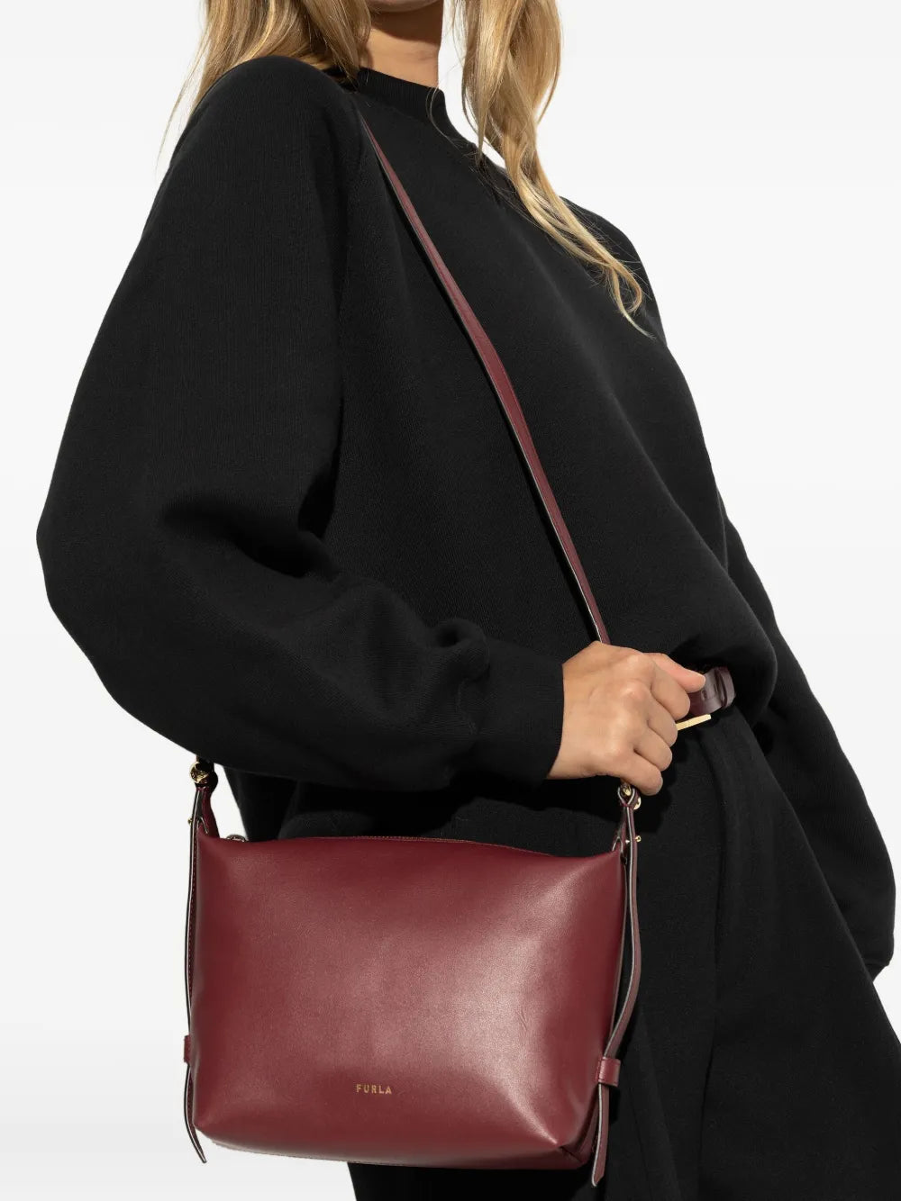 Furla Zip Fastening Shoulder Bag — Same as shown — Size One Size — Side View