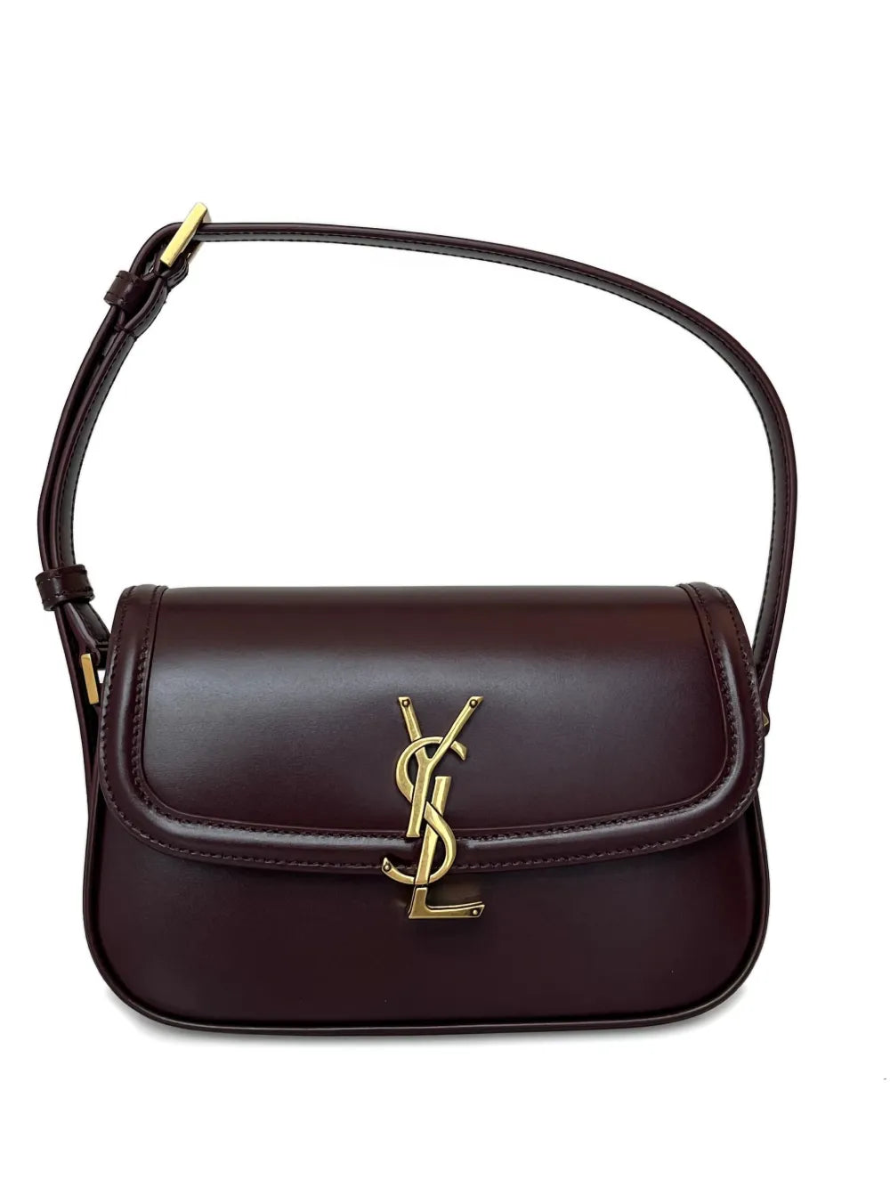 Saint Laurent Small Solferino Leather Shoulder Bag — Same as shown — Size One Size — Front View