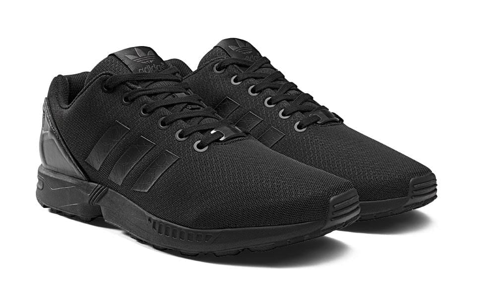 Adidas ZX Flux Triple Black — UK 3.5 | EU 36 | US 4 — Lifestyle View
