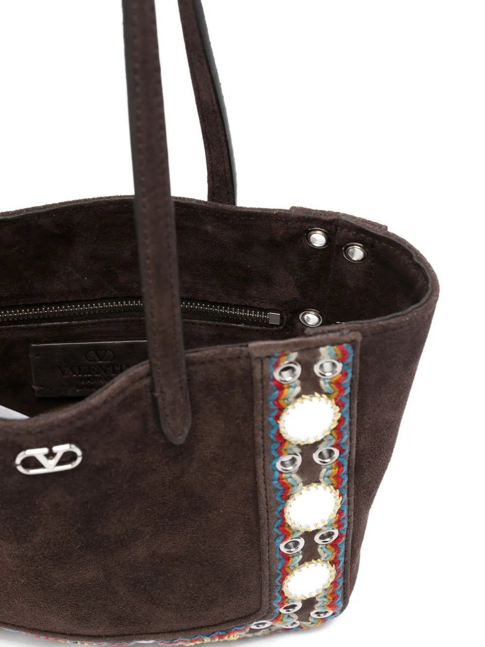 Valentino Garavani Nellcote Suede Shoulder Bag — Same as shown — Size One Size — Detail View