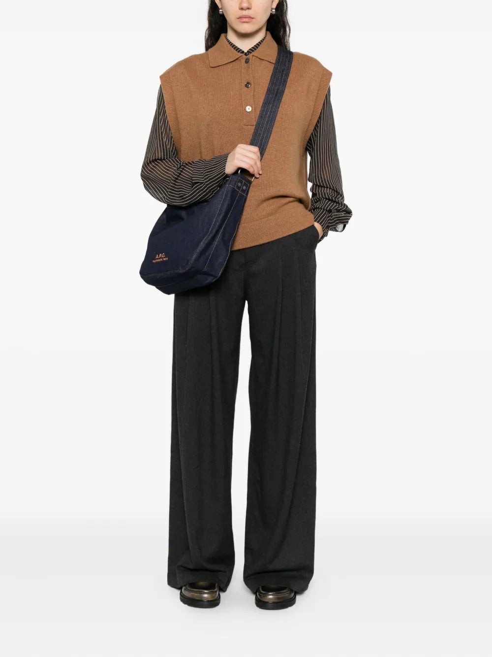Apc Denim Shoulder Bag — Same as shown — Size One Size — Side View