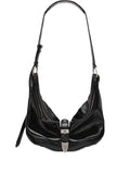 Marge Sherwood Medium Buckle Fastening Crescent Shoulder Bag — Same as shown — Size One Size — Front View