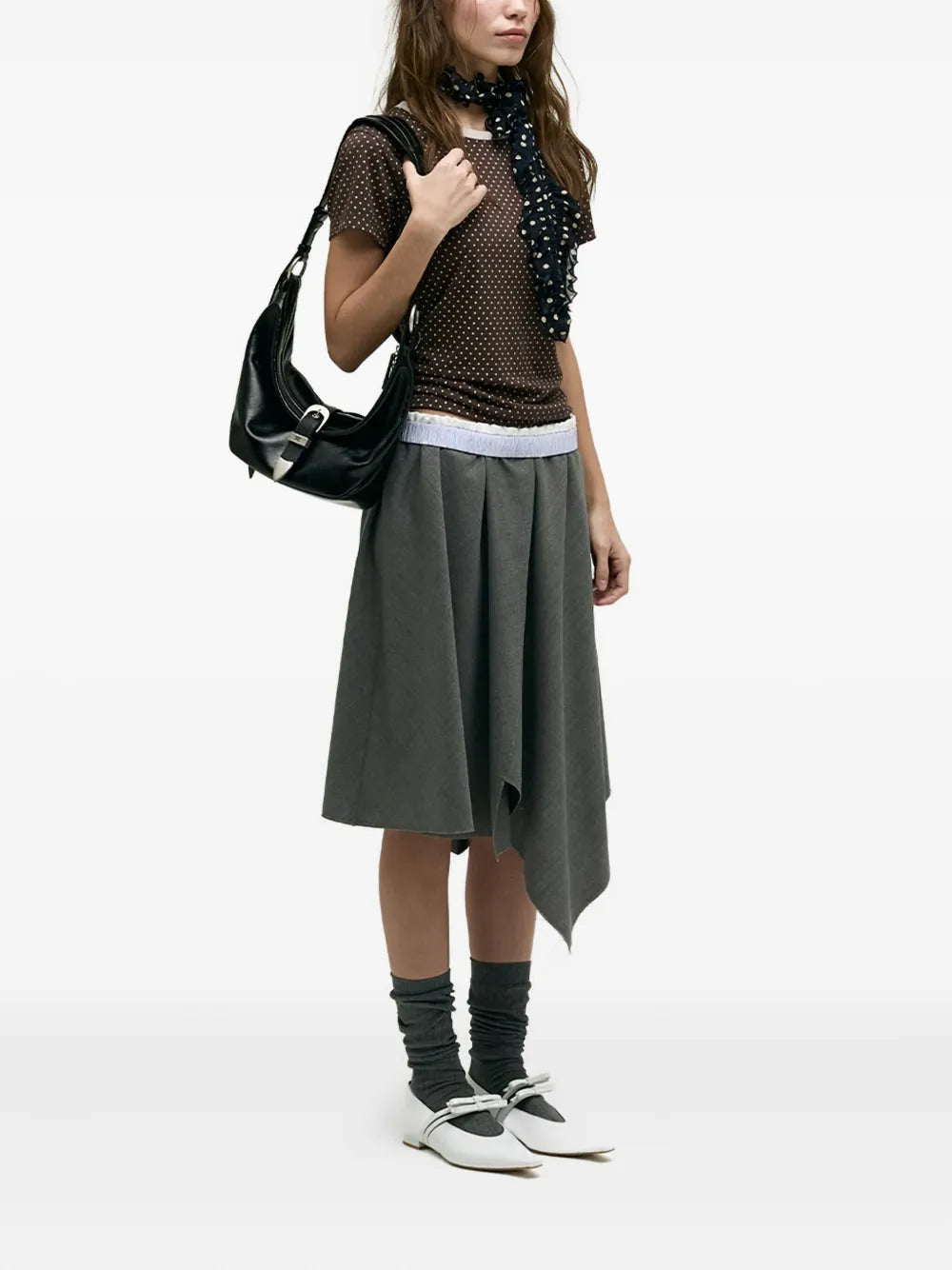 Marge Sherwood Medium Buckle Fastening Crescent Shoulder Bag — Same as shown — Size One Size — Side View