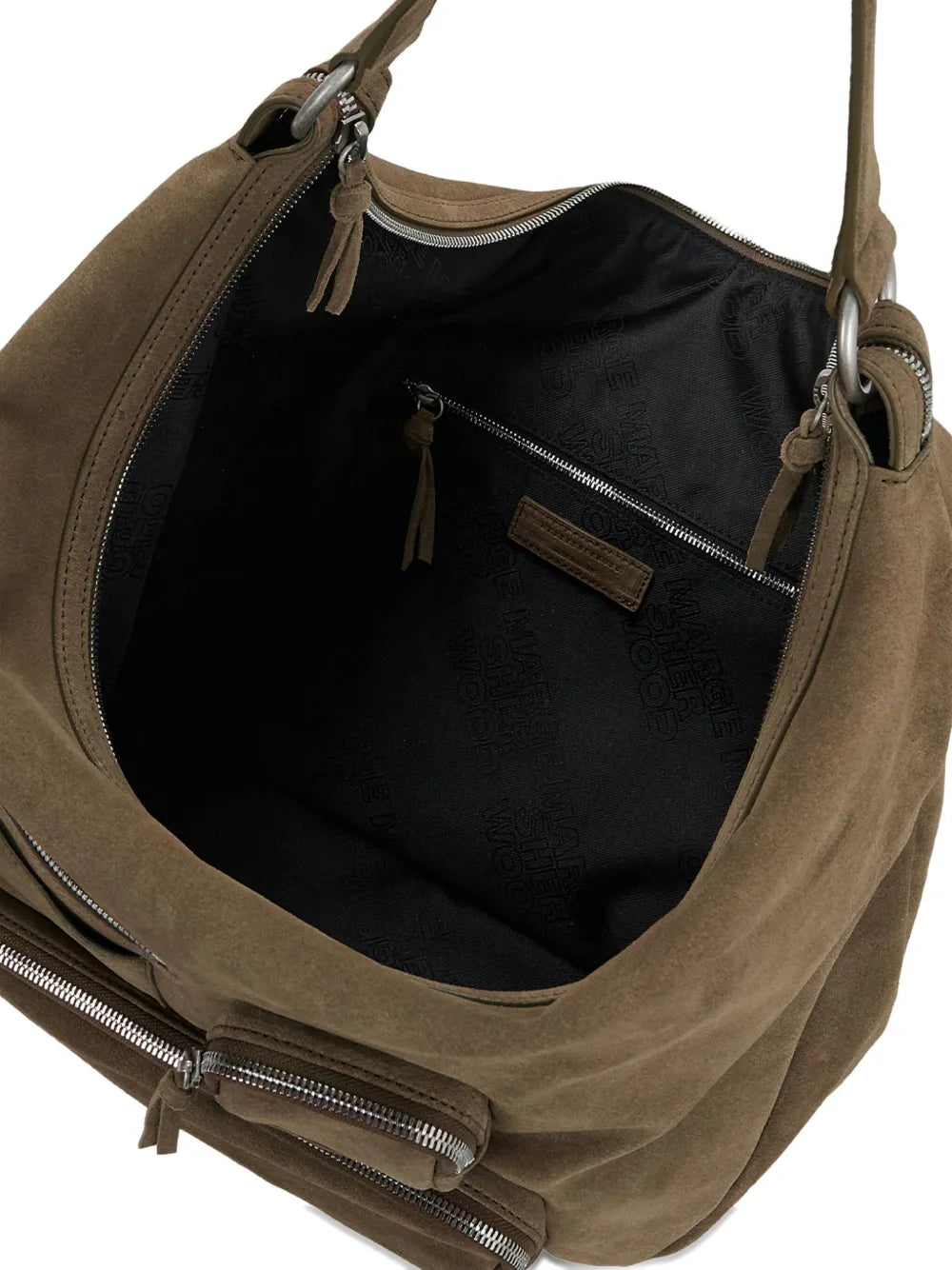 Marge Sherwood City Suede Zipped Shoulder Bag — Same as shown — Size One Size — Top View