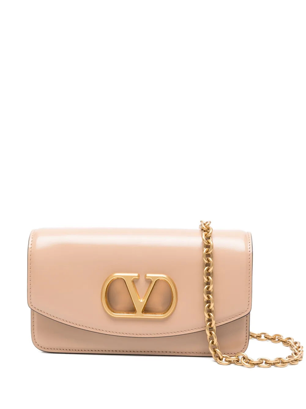 Valentino Garavani Vlogo Signature Leather Shoulder Bag — Same as shown — Size One Size — Front View