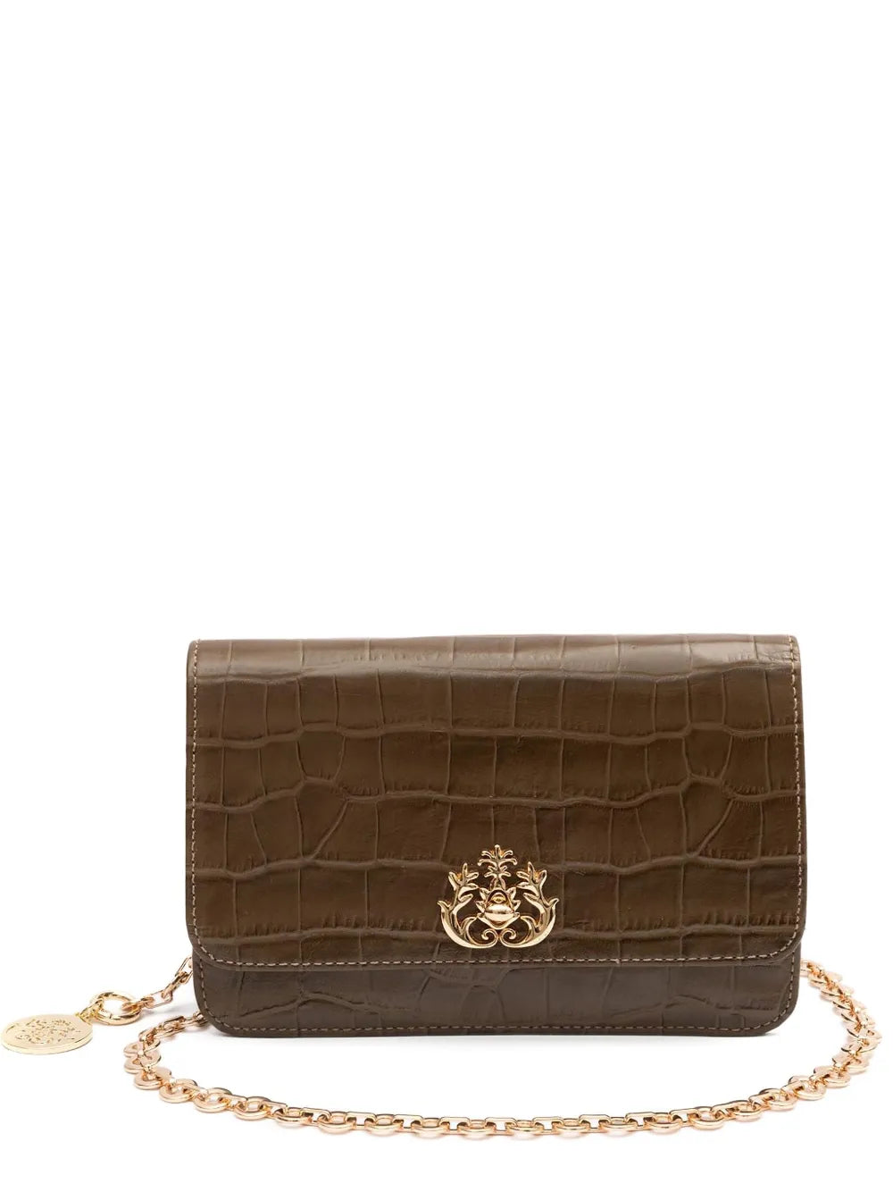 Isla Forever Crocodile Embossed Chain Mini Bag — Same as shown — Size One Size — Front View