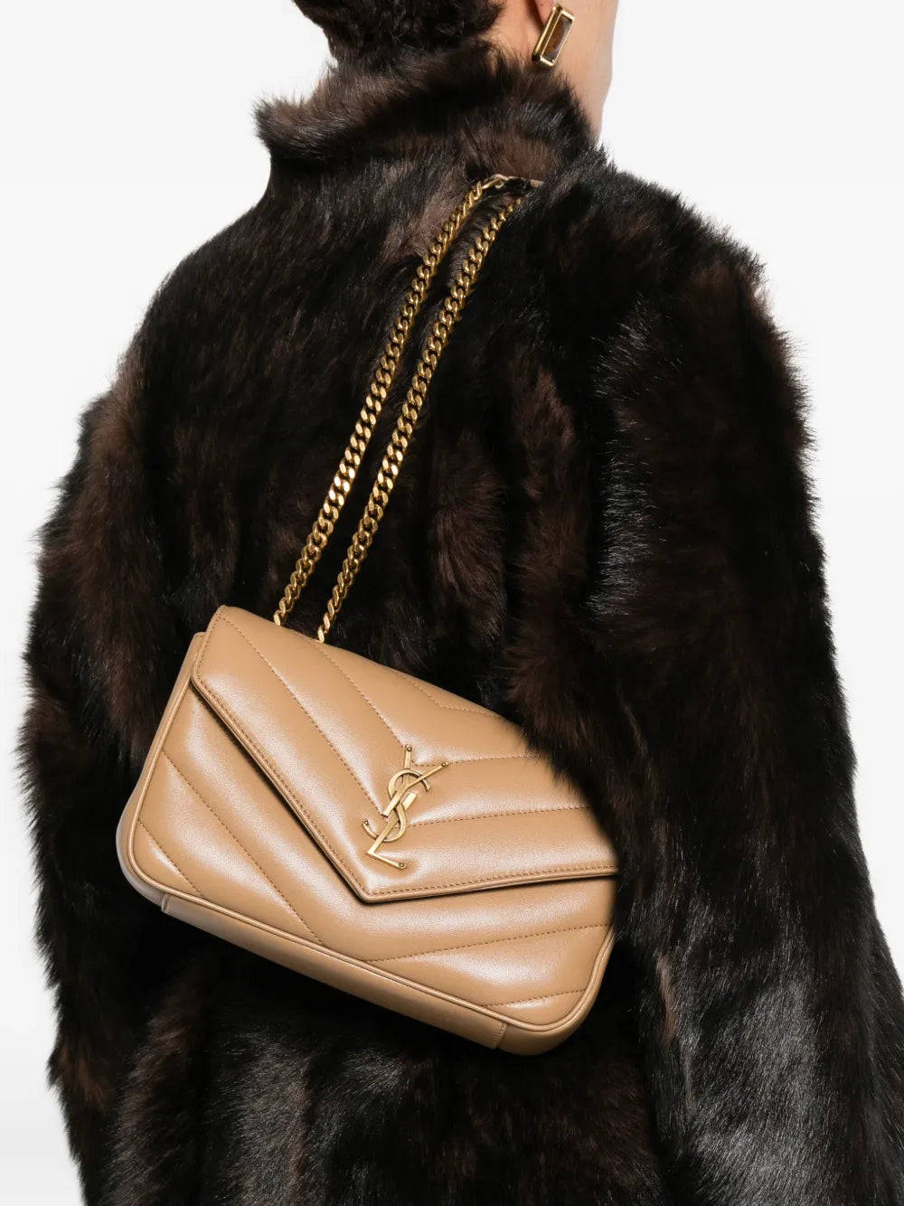 Saint Laurent Small Loulou Matelasse Shoulder Bag — Same as shown — Size One Size — Side View
