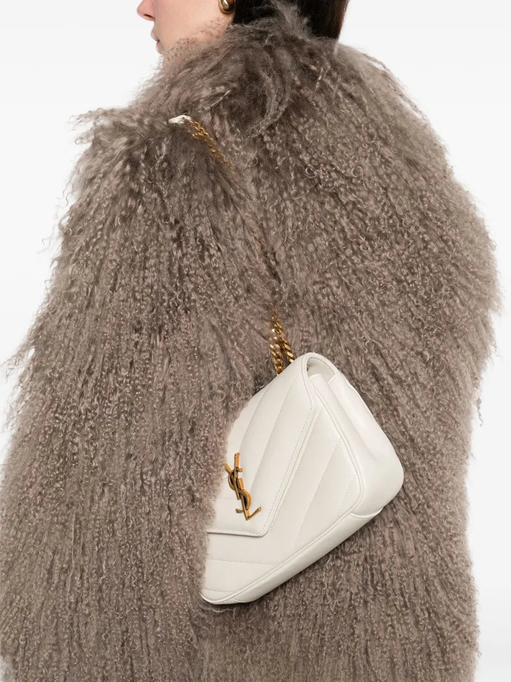 Saint Laurent Small Loulou Chain Shoulder Bag — Same as shown — Size One Size — Side View