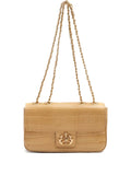 Isla Anne Crocodile Embossed Shoulder Bag — Same as shown — Size One Size — Front View