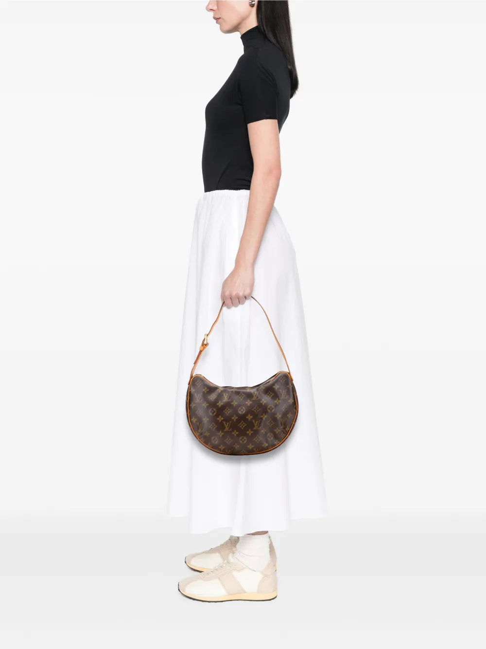 Louis Vuitton Pre Owned 2003 Monogram Croissant Mm Hobo Bag — Same as shown — Size One Size — Side View