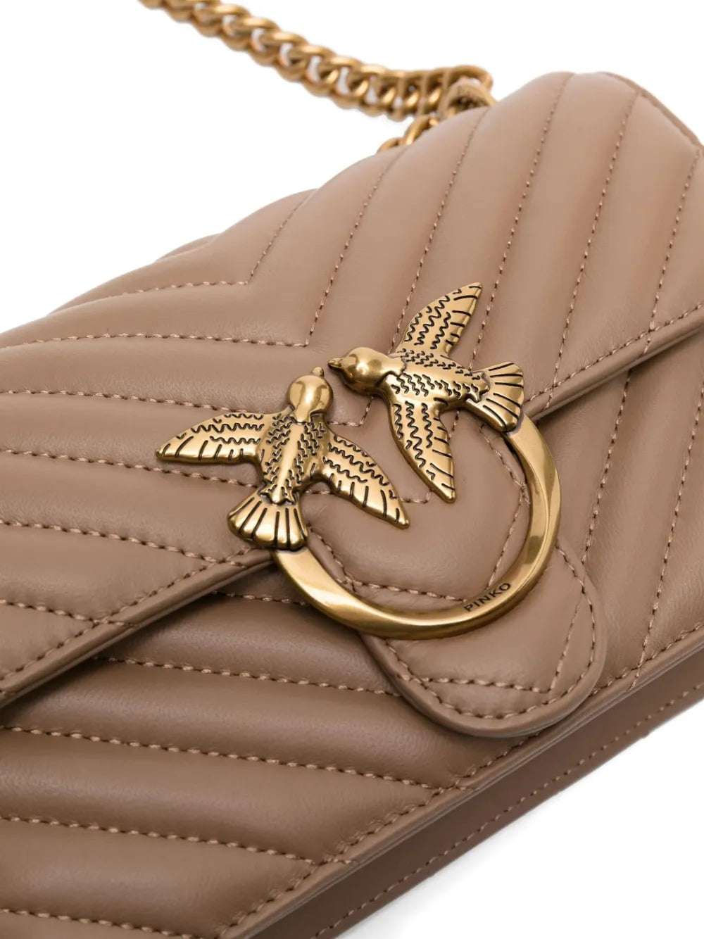 Pinko Love Birds Quilted Shoulder Bag — Same as shown — Size One Size — Top View