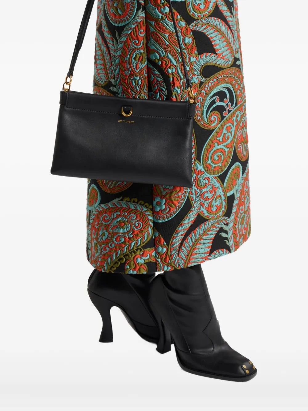Etro Mini Talk Leather Shoulder Bag — Same as shown — Size One Size — Side View