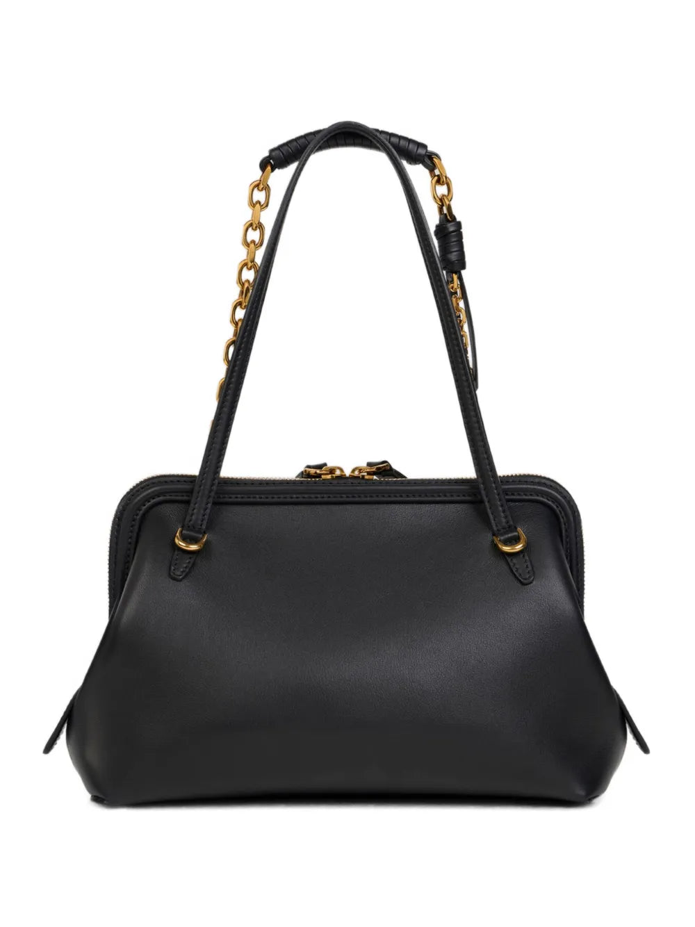 Etro Chain Trimmed Leather Shoulder Bag — Same as shown — Size One Size — Front View