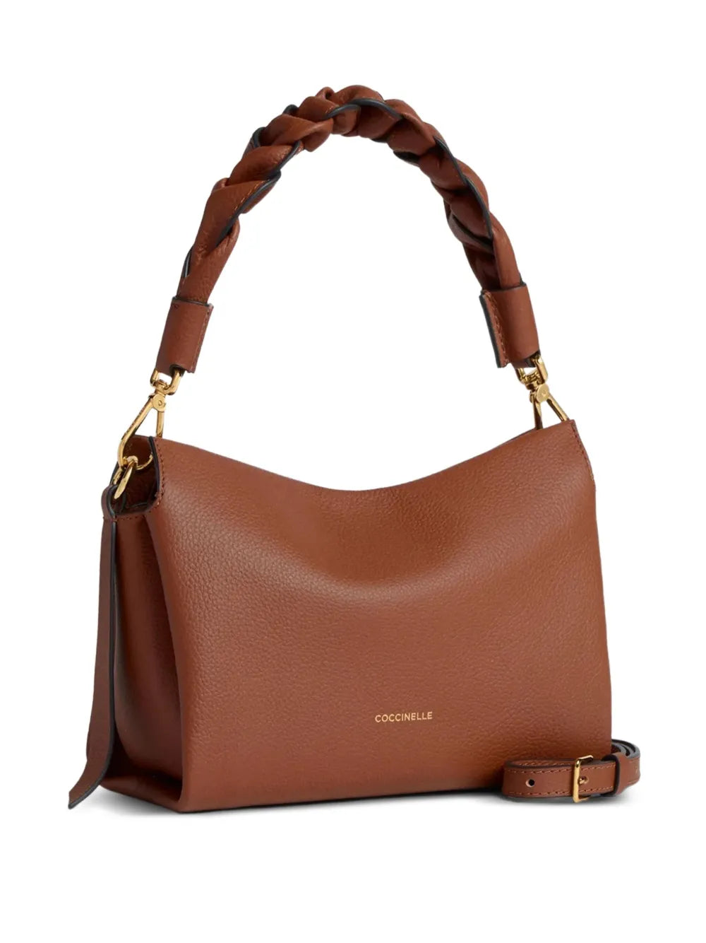 Coccinelle Small Boheme Braided Handle Leather Shoulder Bag — Same as shown — Size One Size — Side View