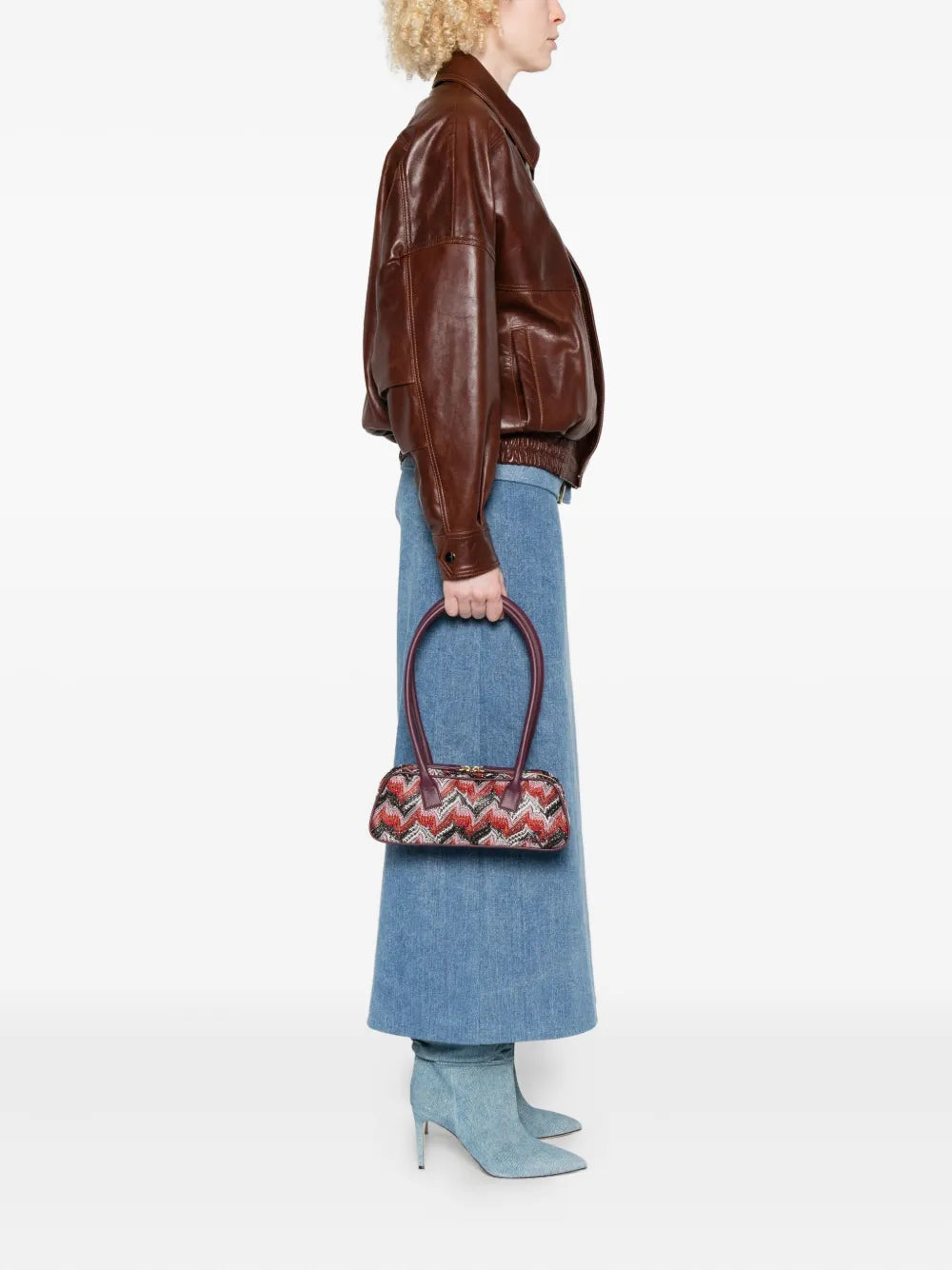 Missoni Zigzag Pattern Shoulder Bag — Same as shown — Size One Size — Side View