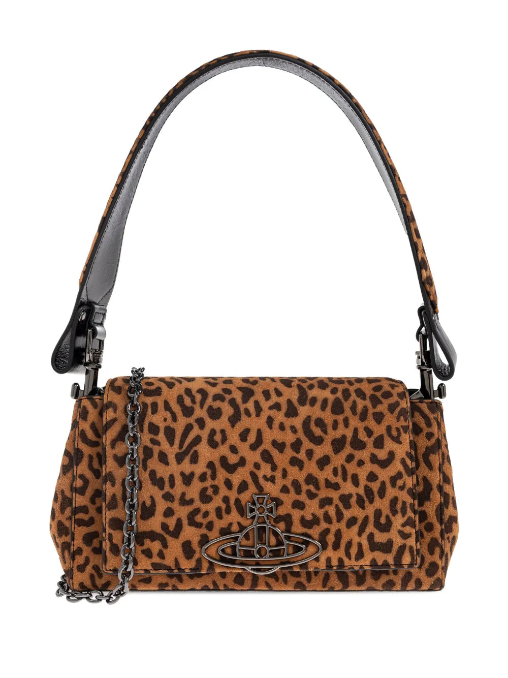 Vivienne Westwood Orb Leopard Print Shoulder Bag — Same as shown — Size One Size — Front View