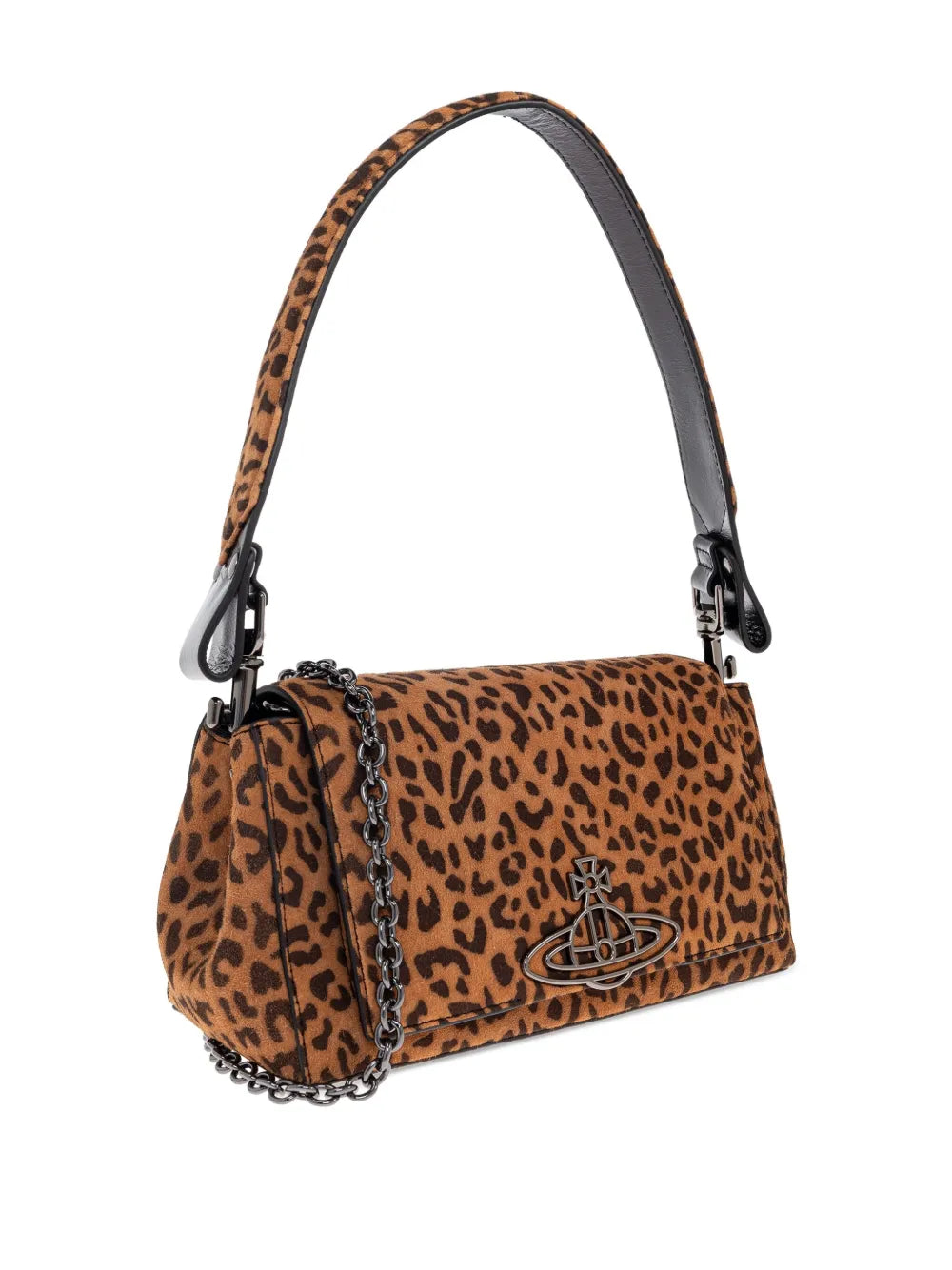 Vivienne Westwood Orb Leopard Print Shoulder Bag — Same as shown — Size One Size — Back View