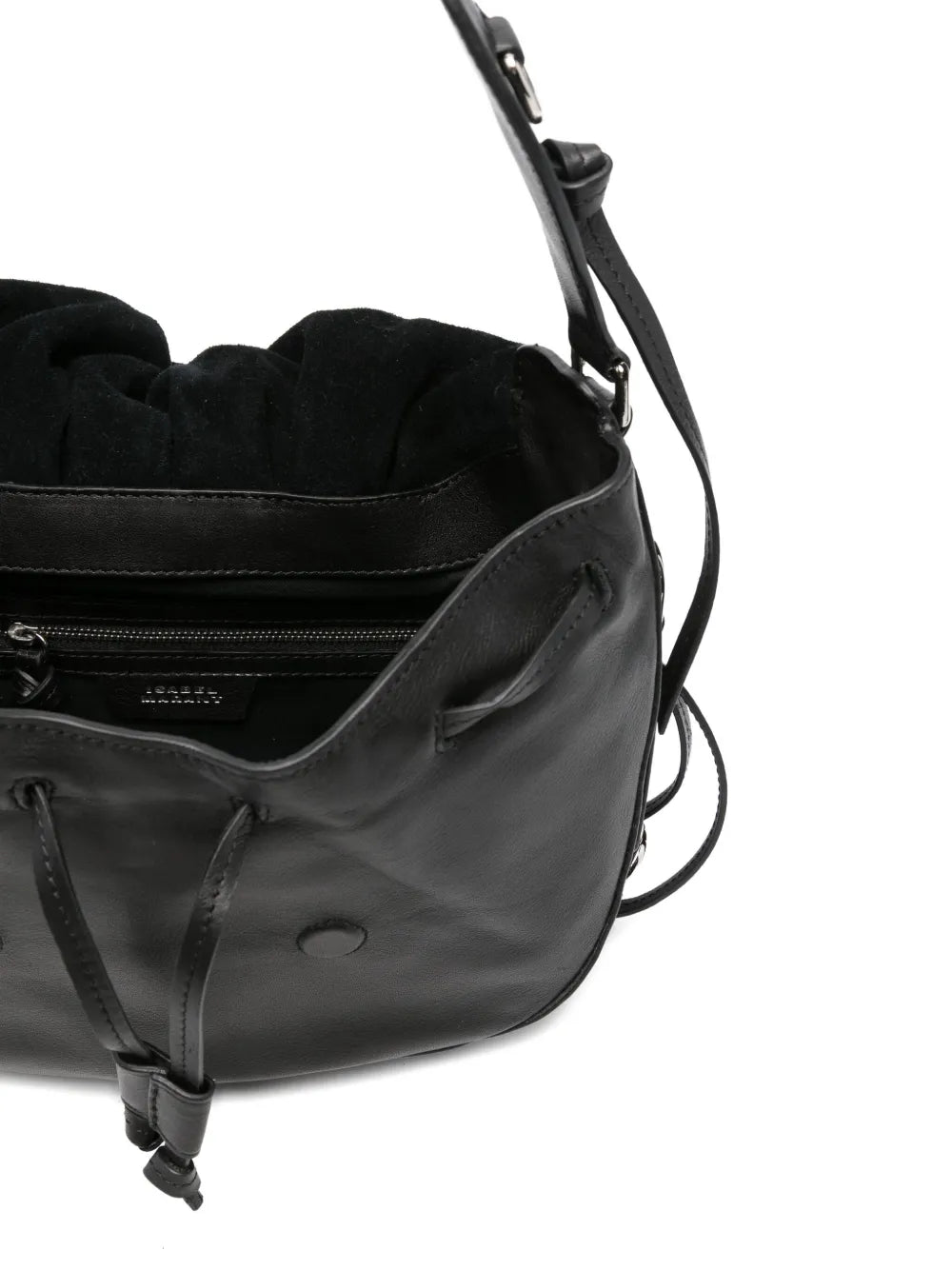 Isabel Marant Pleated Detail Drawstring Shoulder Bag — Same as shown — Size One Size — Detail View