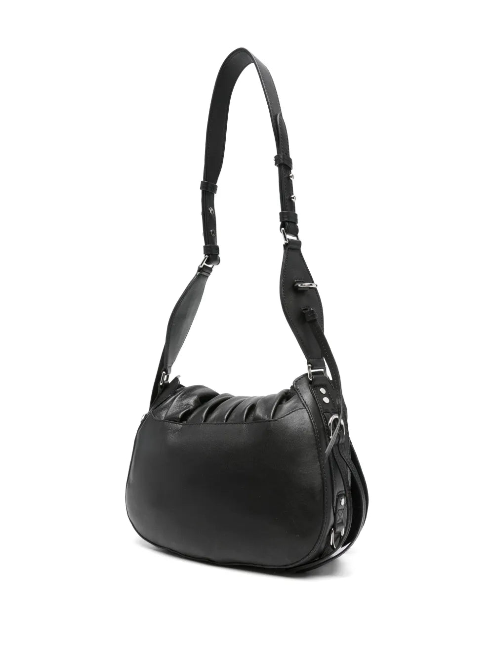 Isabel Marant Pleated Detail Drawstring Shoulder Bag — Same as shown — Size One Size — Back View
