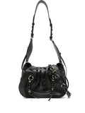 Isabel Marant Pleated Detail Drawstring Shoulder Bag — Same as shown — Size One Size — Front View