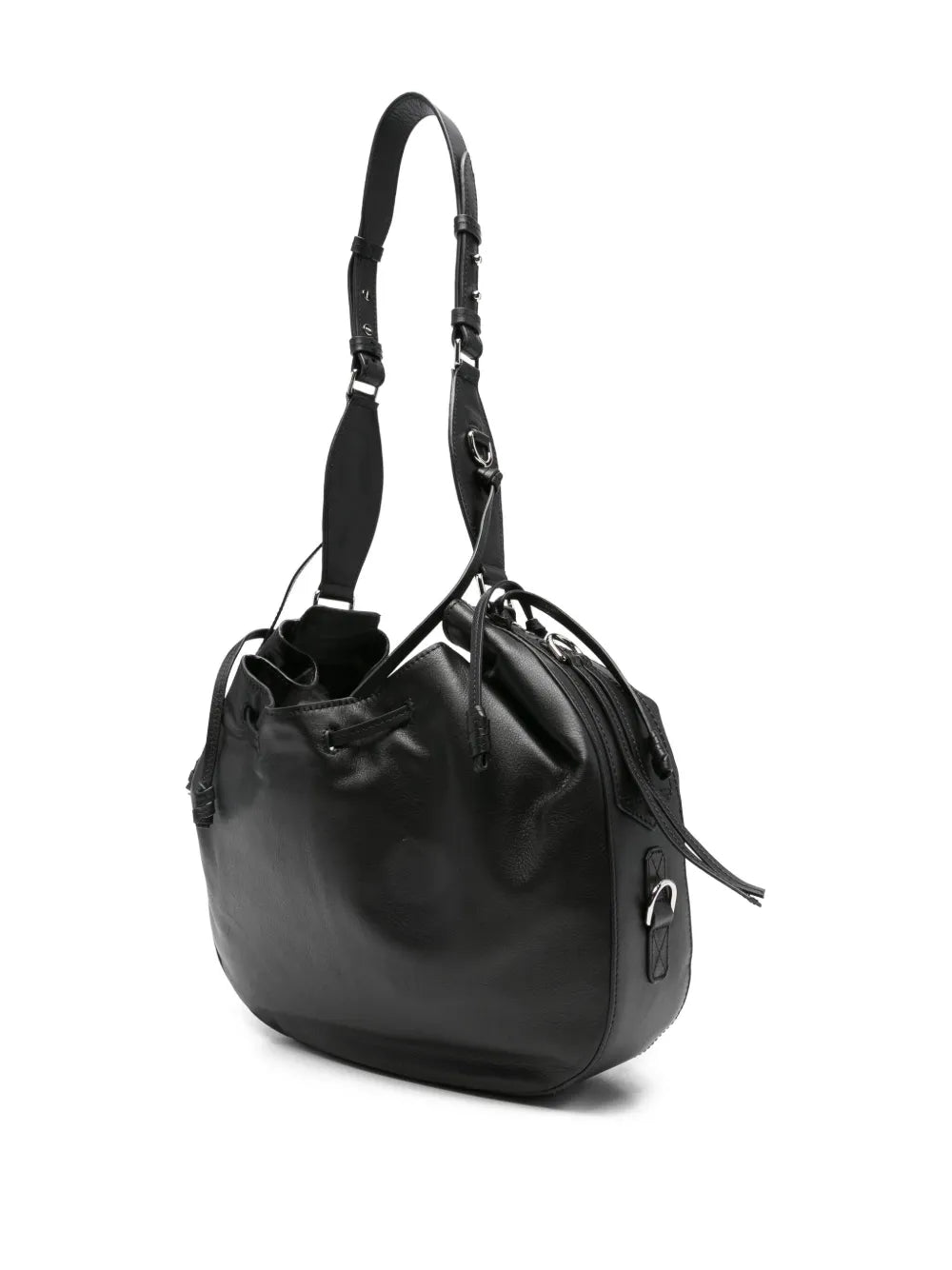 Isabel Marant Drawstring Leather Shoulder Bag — Same as shown — Size One Size — Back View