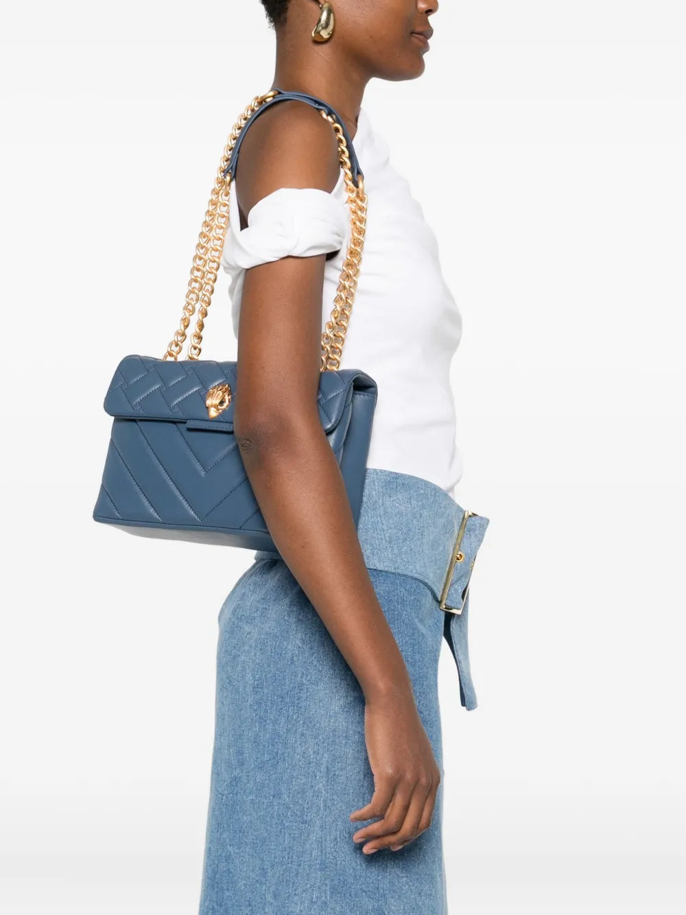 Kurt Geiger London Chevron Quilted Shoulder Bag — Same as shown — Size One Size — Side View