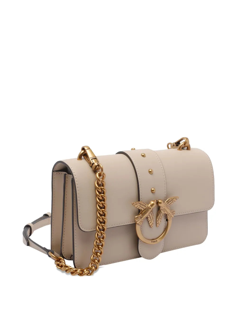 Pinko Logo Embellished Flap Shoulder Bag — Same as shown — Size One Size — Side View