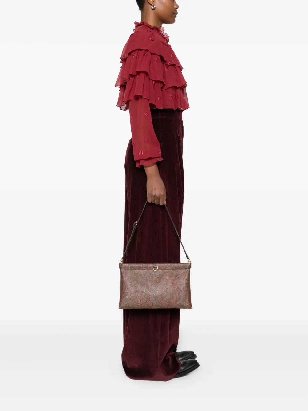 Etro Paisley Pattern Shoulder Bag — Same as shown — Size One Size — Side View