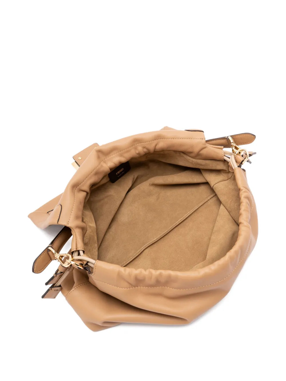 Fendi Large Mamma Baguette Logo Plaque Gathered Shoulder Bag — Same as shown — Size One Size — Top View