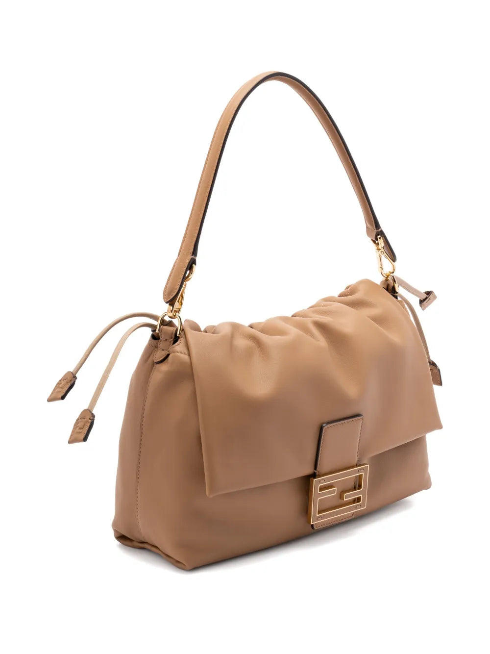 Fendi Large Mamma Baguette Logo Plaque Gathered Shoulder Bag — Same as shown — Size One Size — Back View