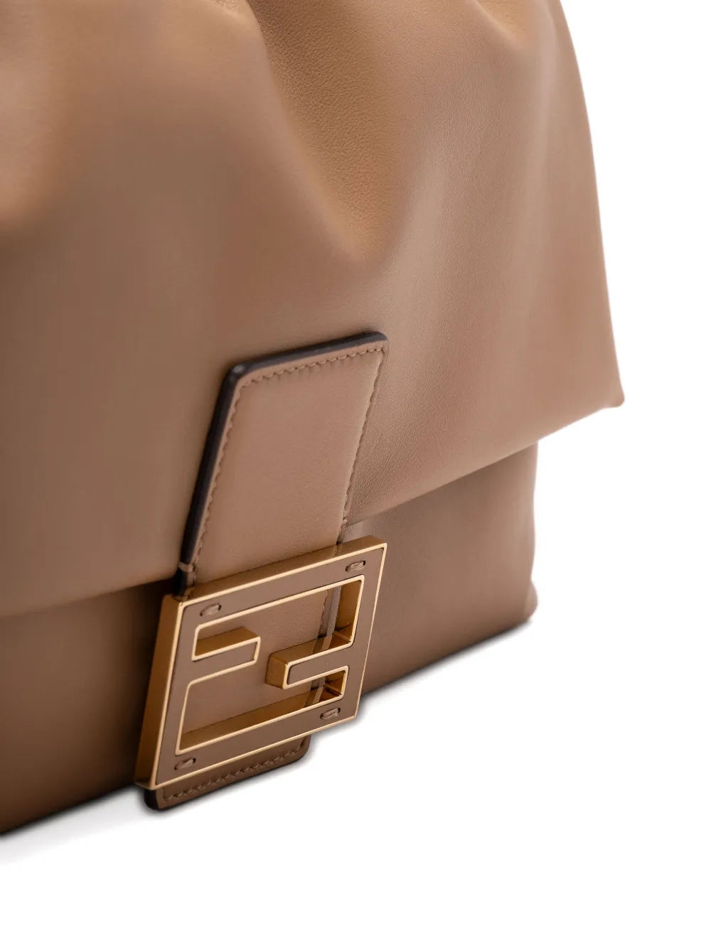 Fendi Large Mamma Baguette Logo Plaque Gathered Shoulder Bag — Same as shown — Size One Size — Detail View