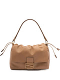 Fendi Large Mamma Baguette Logo Plaque Gathered Shoulder Bag — Same as shown — Size One Size — Front View