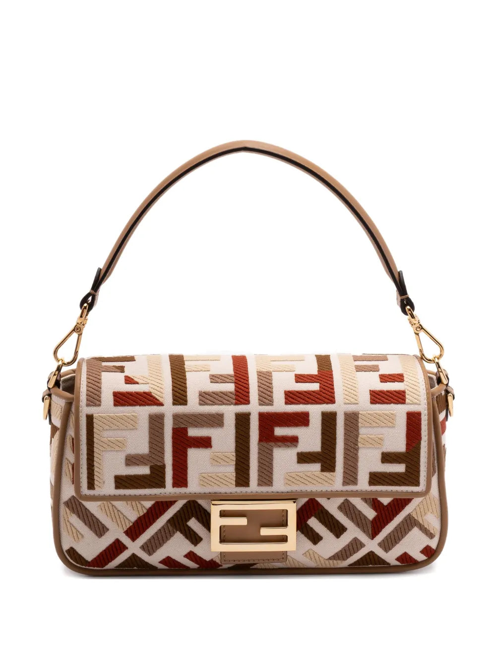 Fendi Medium Baguette Ff Motif Shoulder Bag — Same as shown — Size One Size — Front View